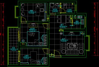 现代式家装平面图