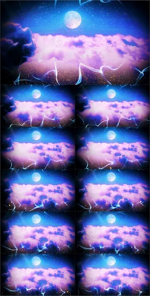 唯美花好月圆动态背景素材