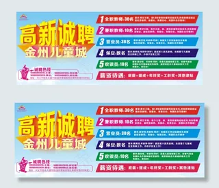 金州儿童城招聘海报设计宣传单