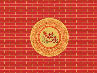 中式婚礼喷绘背景