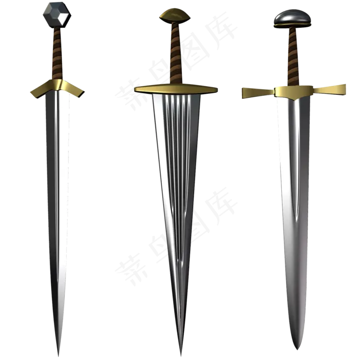 欧式古罗马古代刀剑素材免扣