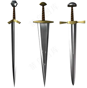 欧式古罗马古代刀剑素材免扣