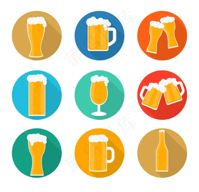 美味啤酒图标图片ai矢量模版下载