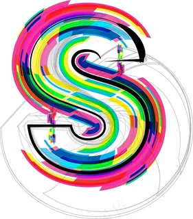 插图插画矢量字体的字母S