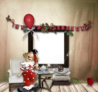 生日相框相片设计模板图片