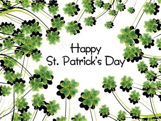 摘要四叶草矢量背景17个月