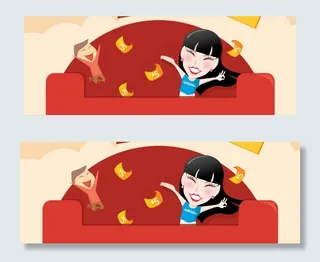 红包欢呼背景banner