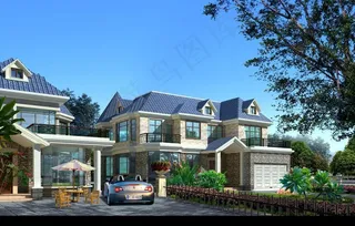 二层别墅施工图带效果