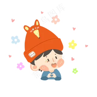 PSD源文件卡通手绘橘红色小狐PSD源文件卡通手绘橘红色小狐