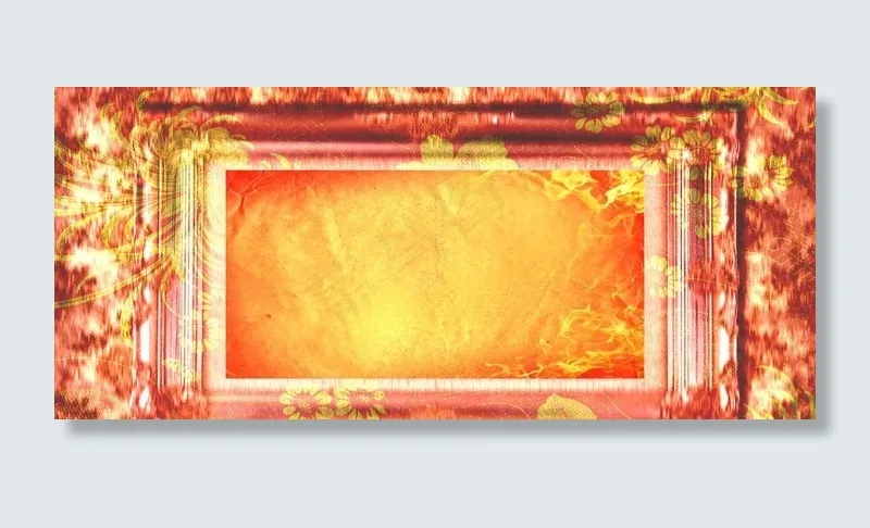 火焰 相框图片psd模版下载