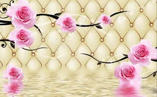 3D软包玫瑰图片免费下载