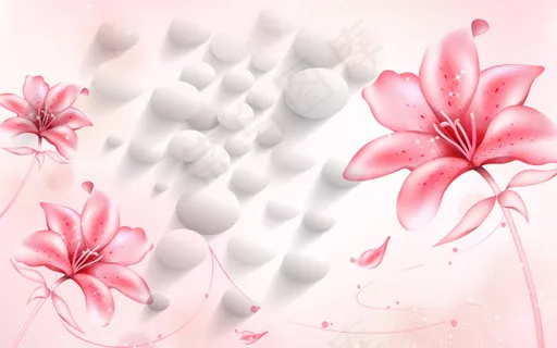 3D粉红花 3D粉红花