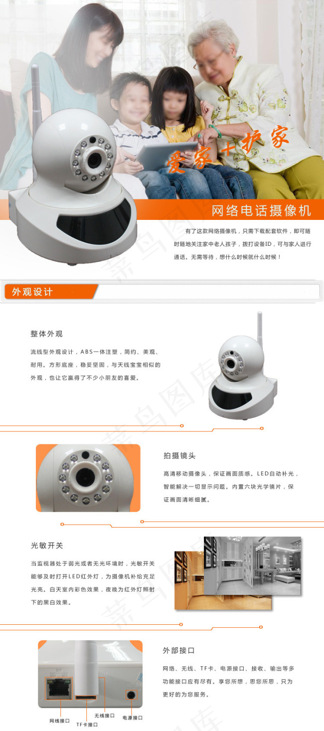 网络摄像机psd模版下载