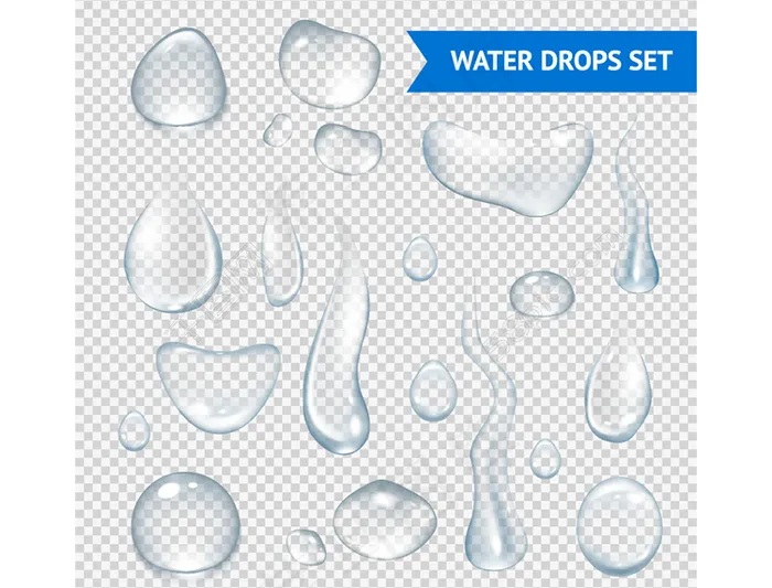 透明水滴矢量素材ai矢量模版下载