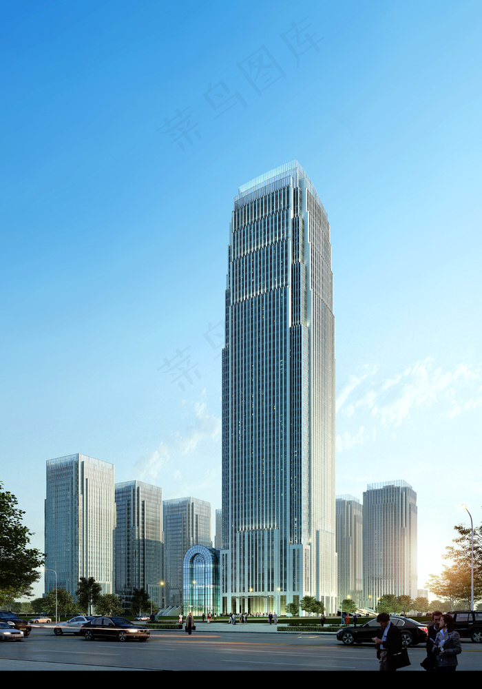 商务办公楼效果图图片