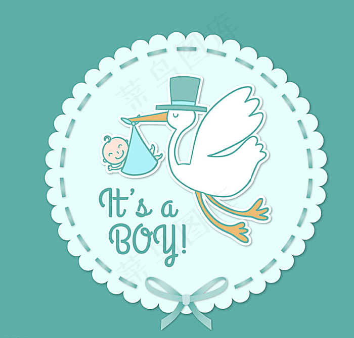 婴儿元素标签图片