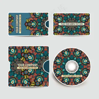 欧美花纹图案VI模板矢量素材