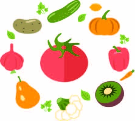卡通蔬菜矢量图