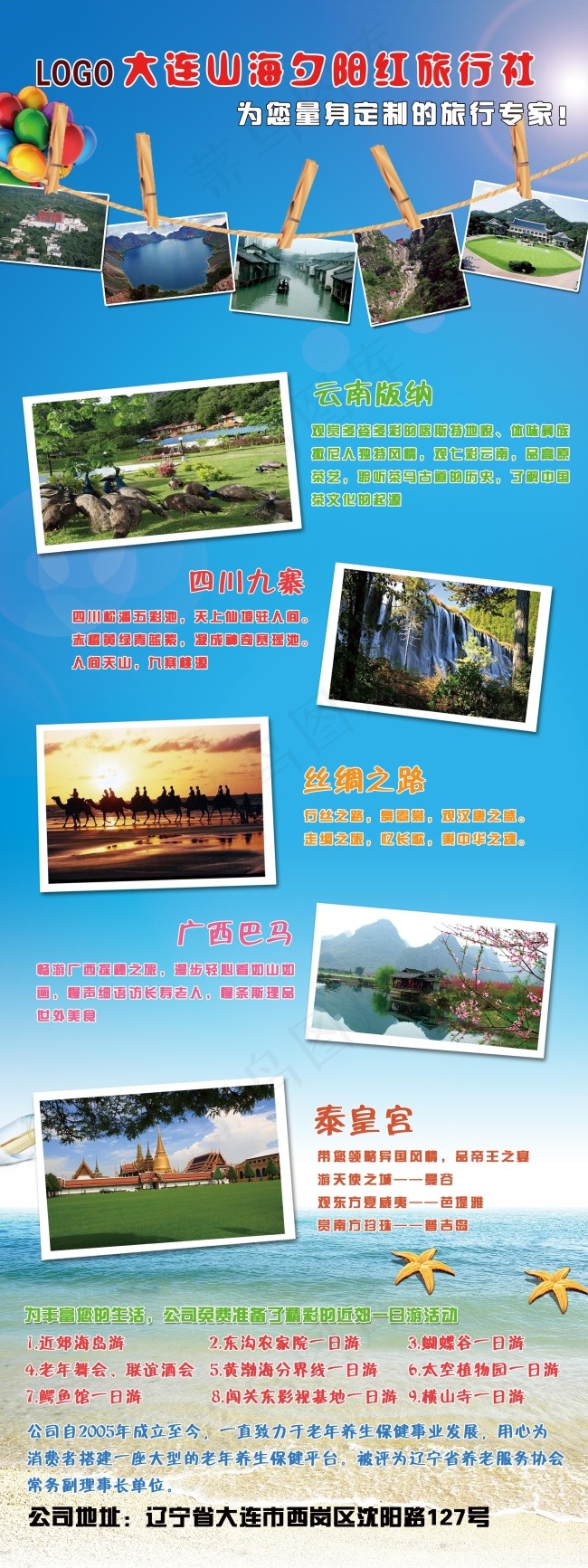 旅游旅行社展架易拉宝(2362X6299(DPI:100))psd模版下载