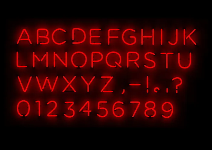 个性英文数字设计血腥夜光LED灯光...(4961X3508(DPI:300))psd模版下载