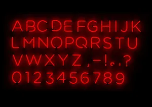 个性英文数字设计血腥夜光LED灯光...