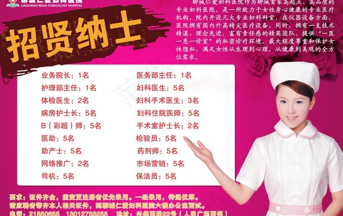 医院招聘图片psd模版下载
