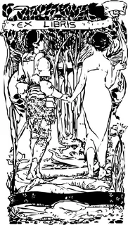 两个女人在森林里散步的图案