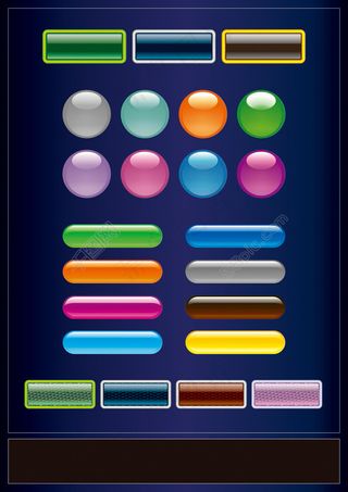 水晶按钮各种按钮造型背景设计