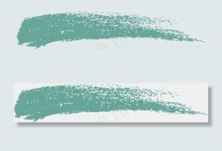 蓝色系墨迹笔刷PNG透明背景免扣素...