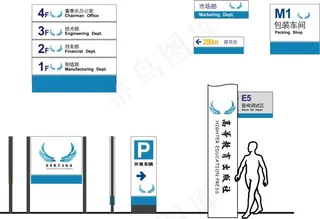 科技公司门牌设计素材