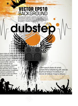 黑色视觉海报矢量素材02