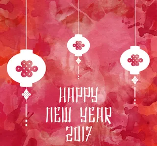 中国的新年水彩背景