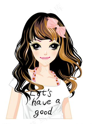 卡通 漂亮 女孩图片
