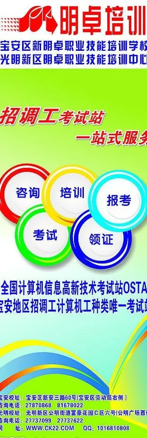 x展架培训考试图片