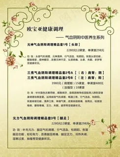 美容价目表图片美容价目单 矢量底纹 花纹边框