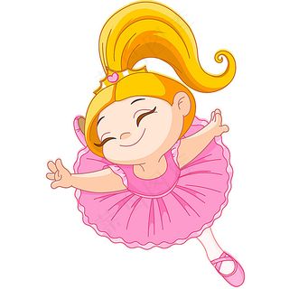可爱卡通芭蕾女孩