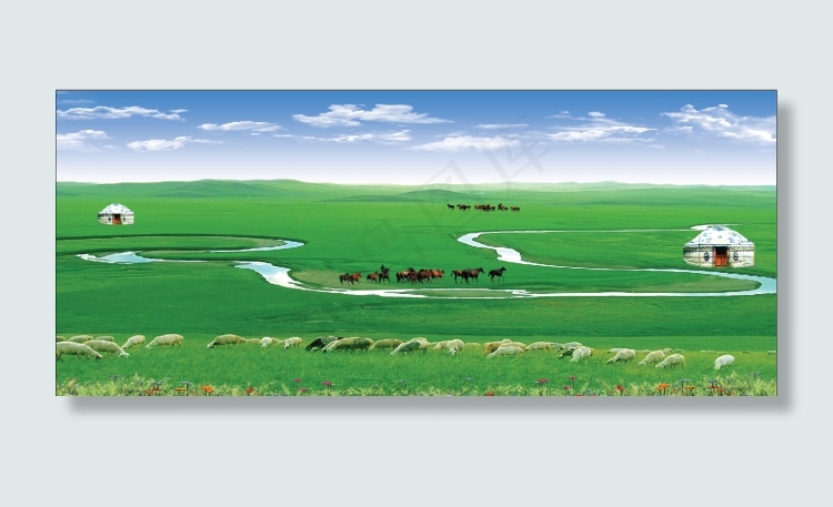 呼伦贝尔草原库伦河
