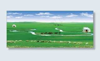 呼伦贝尔草原库伦河