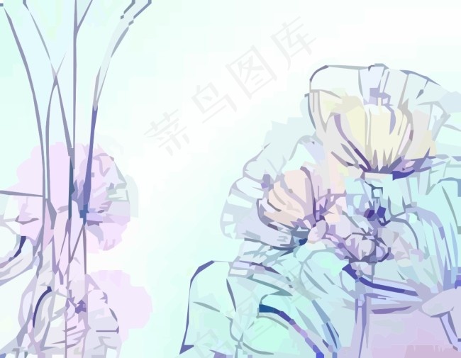 郁金香立体花cdr矢量模版下载