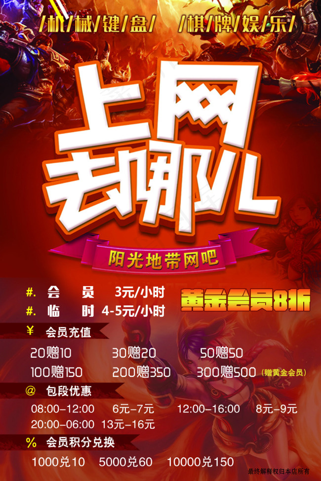 网吧宣传海报PSD高清分层图