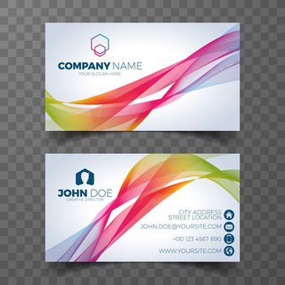 炫彩曲线名片