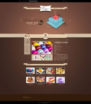 甜品店首页展示详情页面设计