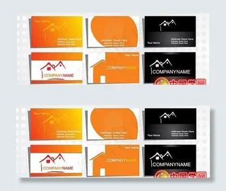 3款房地产卡片模板矢量素材