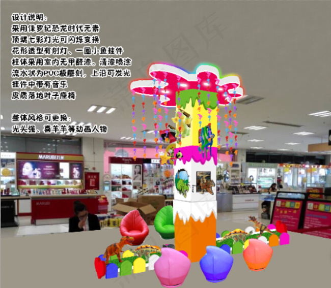 超市节日气氛包柱(9600X7874(DPI:100))psd模版下载
