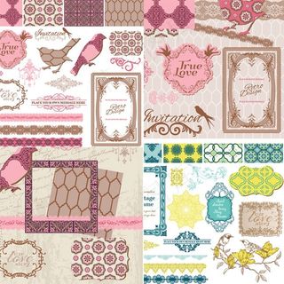 生活标签花纹底纹矢量素材下载 生活标签花纹底纹矢量素材下载