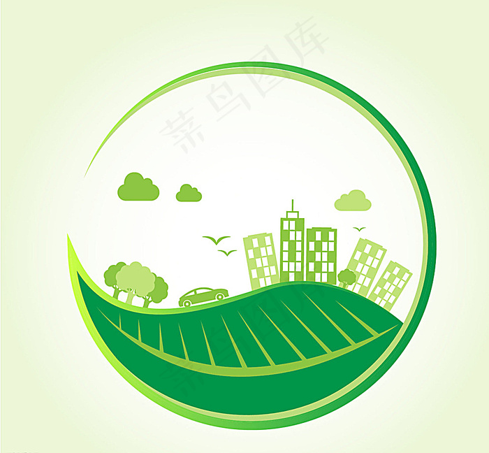 绿色树叶环保图片