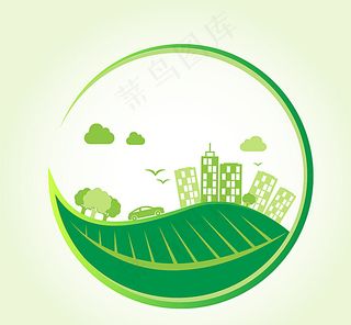 绿色树叶环保图片