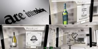 玻璃质感的平板屏幕宣传推广AE模板