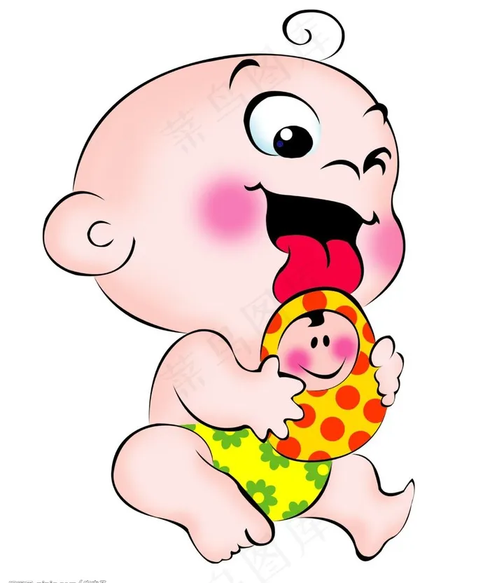 卡通婴儿图片psd模版下载