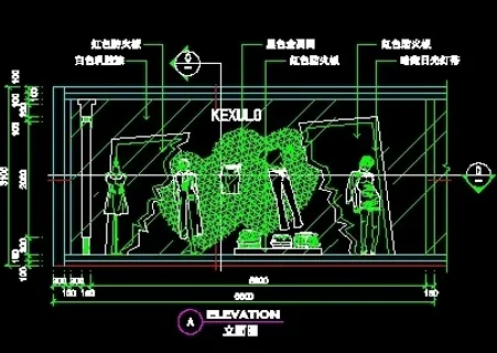 鞋帽店、服装店橱窗门面实例cad详...